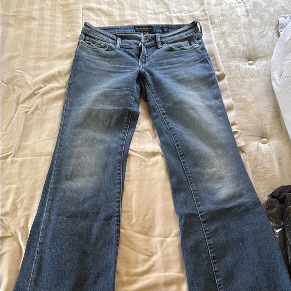 Lucky Brand Blue Flare Wide Leg Denim